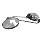 Electric Scooty Rear View Chrome Round Mirror 6mm Back Side Convex Mirror
